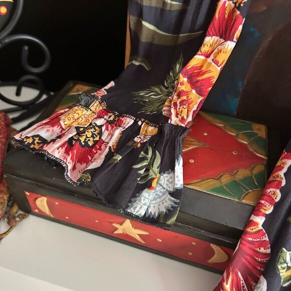 Twik by Simons Black Floral Long Sleeve Dress M - Picture 7 of 16